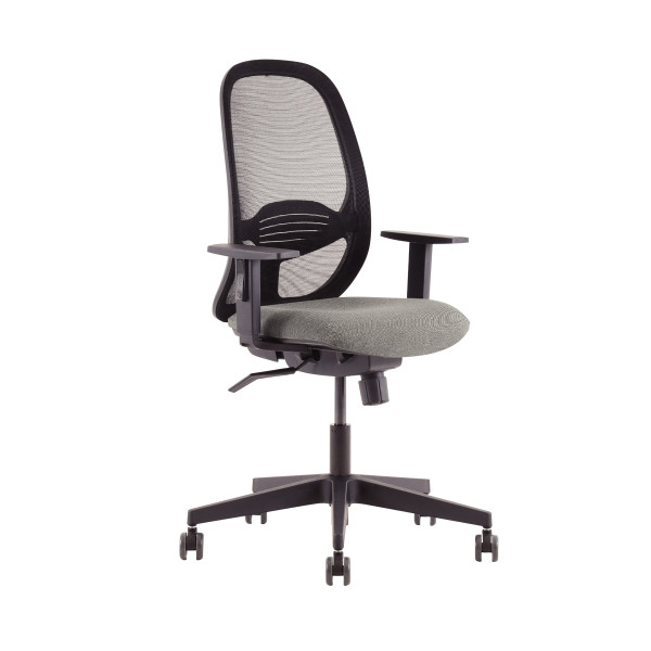 Siège opérateur Laeger structure noir/assise gris moyen et dossier noir
