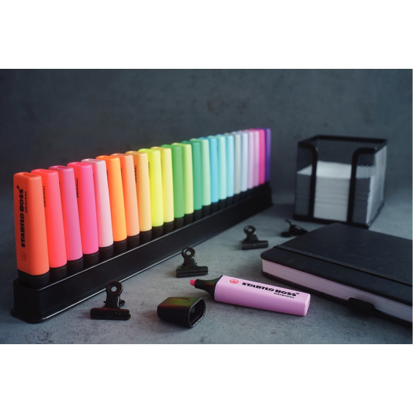Set de bureau 23 surligneurs Boss assortis