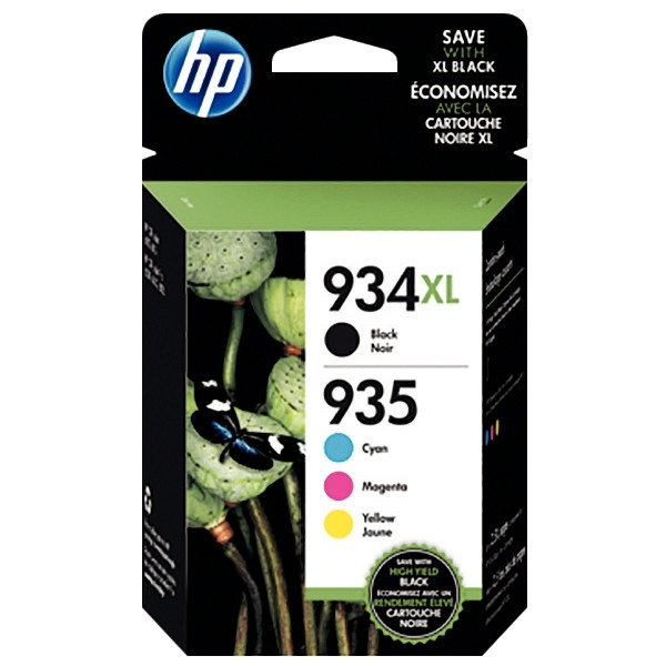 HP 934/935 pack de 4 cartouches noire, cyan, magenta, jaune authentiques (6ZC72AE)