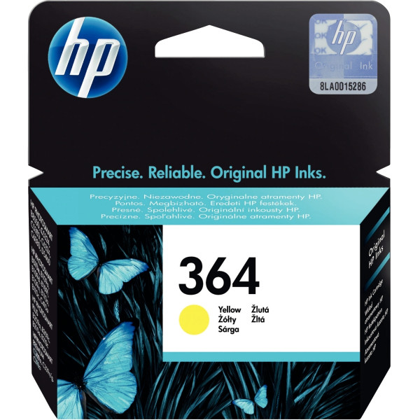 HP 364 cartouche d'encre jaune authentique (CB320EE)