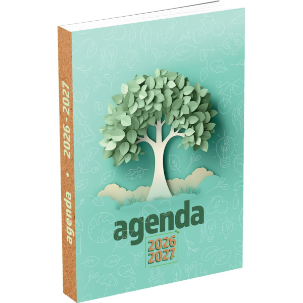 Agenda de poche 11,9x16,3cm décor Nature