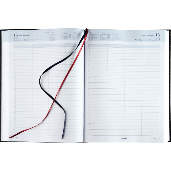 Agenda journalier Bremax 2 jour par page noir