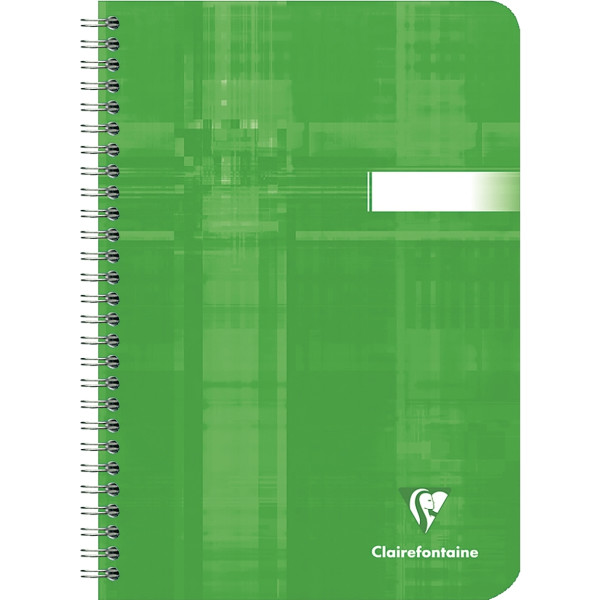 Cahier à reliure intégrale 100 pages CLAIREFONTAINE, format A5, quadrillé 5x5, papier 90g