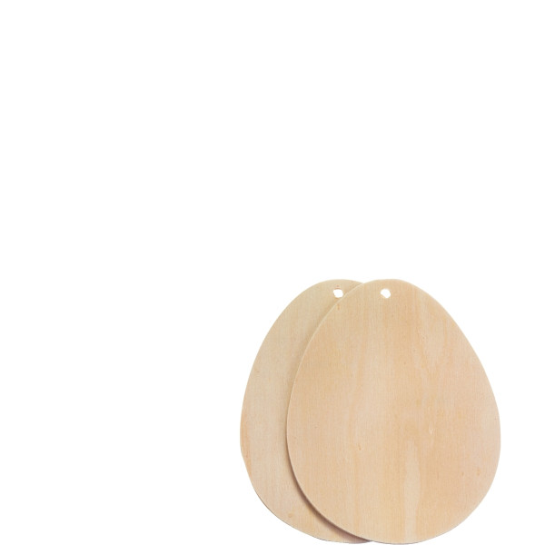 Lot de 24 suspensions oeufs en bois, grand modèle