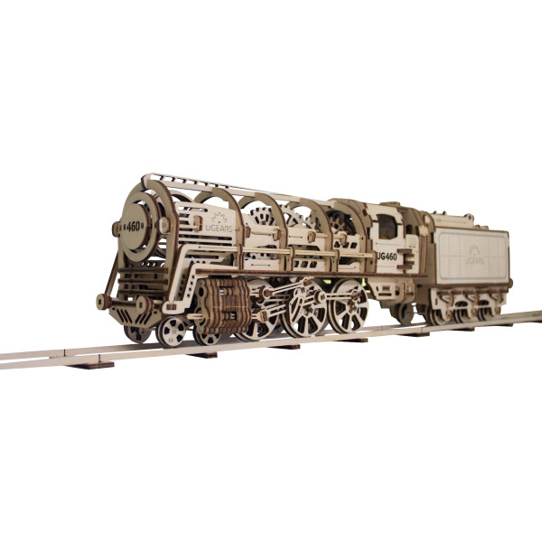 Maquette mécanique en bois, locomotive
