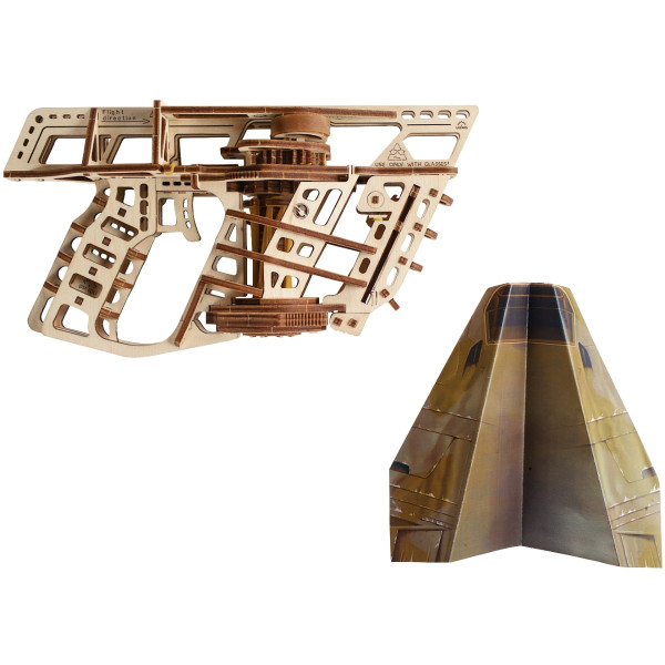 Maquette mécanique en bois, aéro-lanceur