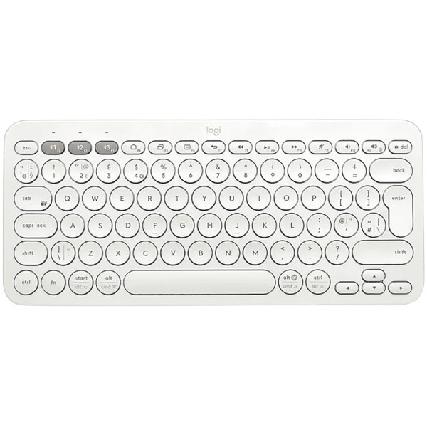 Clavier Bluetooth sans fil Logitech K380 couleu blanc