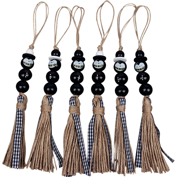 Kit de 6 suspensions perles Pingouin