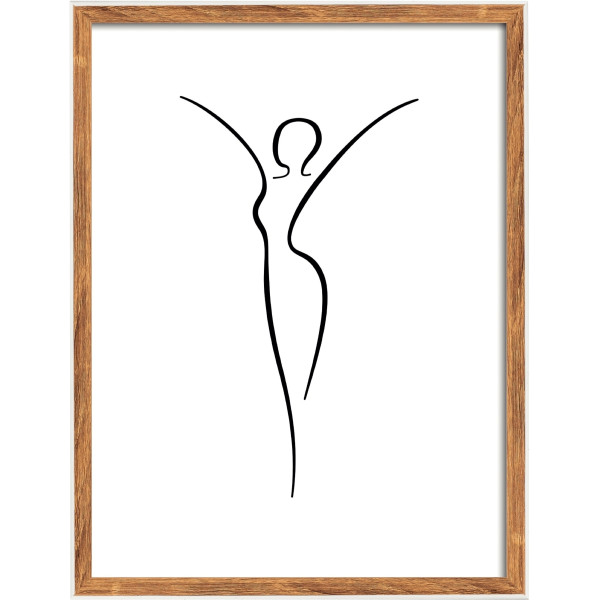 Cadre 30 x 40 cm silhouette naturel