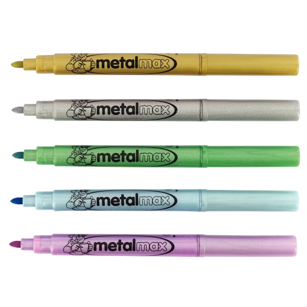 Boîte de 5 marqueurs métal max assortis