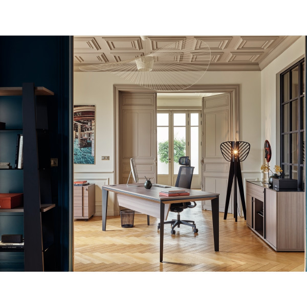 Option voile de fond pour bureau L170cm E-Motion chêne vintage