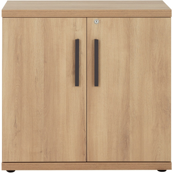 Rangement bas 2 portes Brabant L80xH78xP45cm chêne du bocage/anthracite