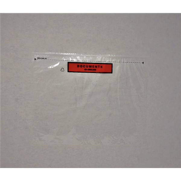 Boite de 100 pochettes adhésives "documents ci-inclus" 320x250mm