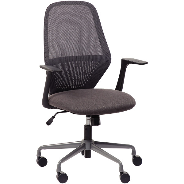 Siège ambiance Ekley structure noire/assise et résille gris foncé