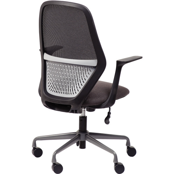 Siège ambiance Ekley structure noire/assise et résille gris foncé