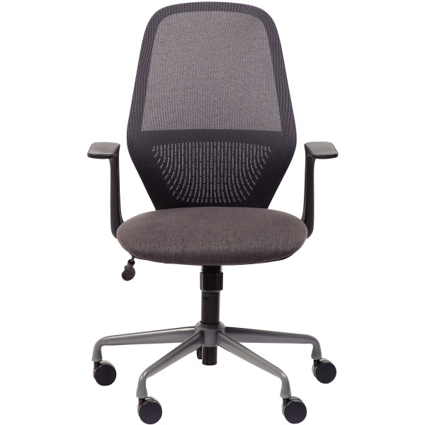 Siège ambiance Ekley structure noire/assise et résille gris foncé