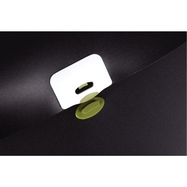 Valisette en polypropylène, dos 4 cm, noir opaque