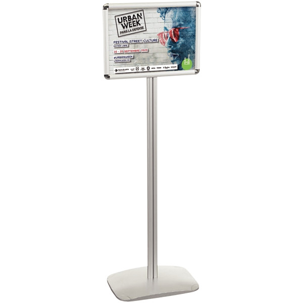 Porte-affiches sur pied en aluminium rotatif A4