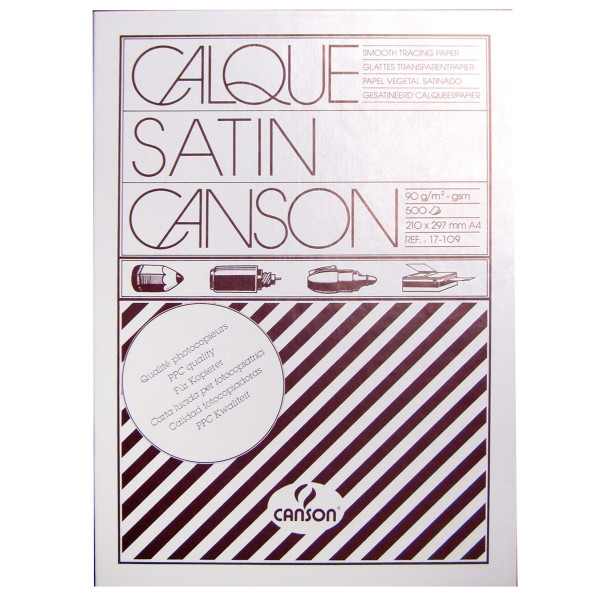 Ramette de 500 feuilles de papier calque uni, 21x29,7 cm 90 / 95 g