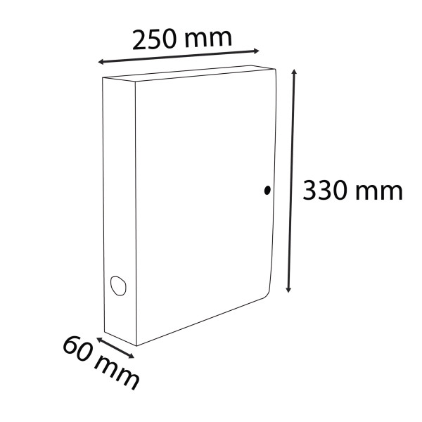 Boîte de classement SKANDI en polypropylène recyclé, dos 6 cm, coloris assortis