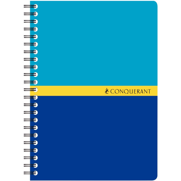 Carnet à reliure intégrale 180 pages CONQUERANT, format A6, quadrillé 5x5, papier 70g