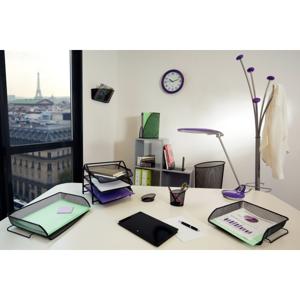 Horloge silencieuse diamètre 30cm prune