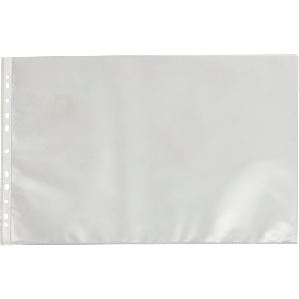 Sachet de 10 pochettes perforées en PVC pour 1 document A3 ou 2 documents A4