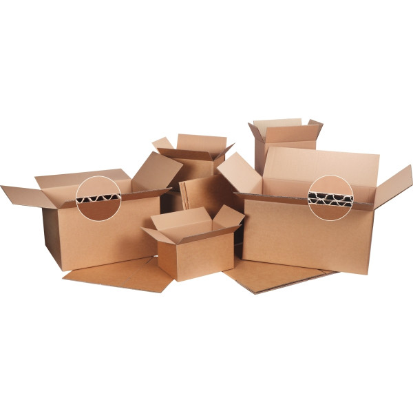 Paquet de 5 caisses américaines 800x600x600mm double cannelure