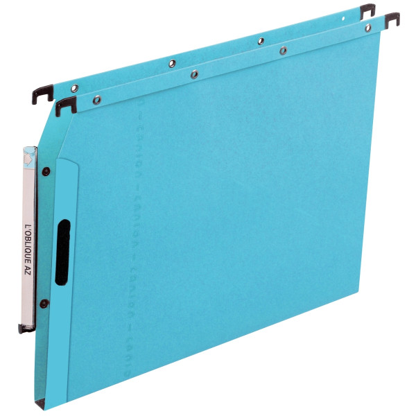 Paquet de 25 dossiers suspendus VELCRO ULTIMATE en kraft 240g pour armoire, dos 15 mm, bleu