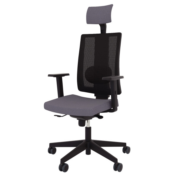 Siège manager Holde+ avec support lombaire ajustable en hauteur noir/gris