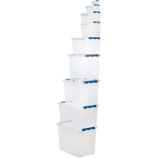 Boite de rangement QLINE 22L transparente