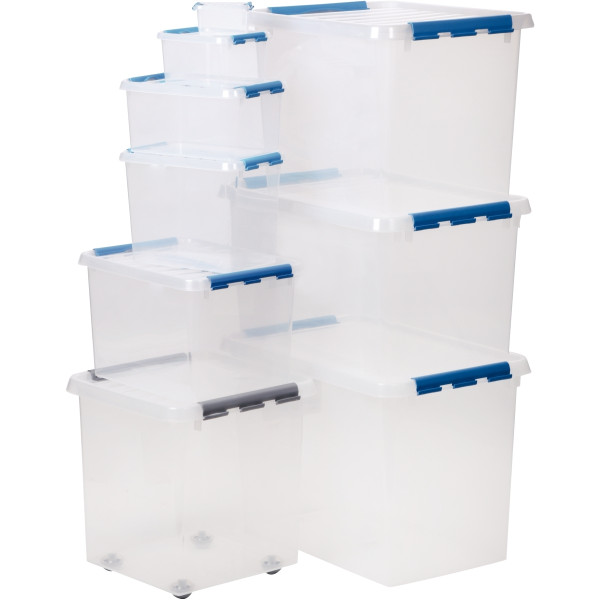 Boite de rangement QLINE 52L transparente