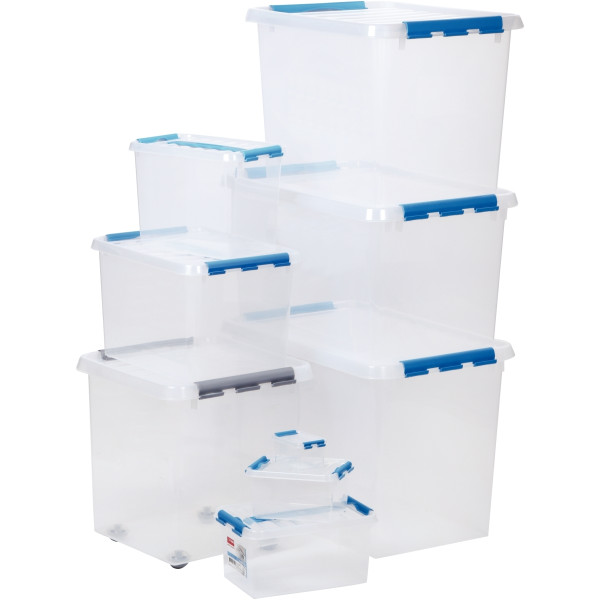 Boite de rangement QLINE 52L transparente