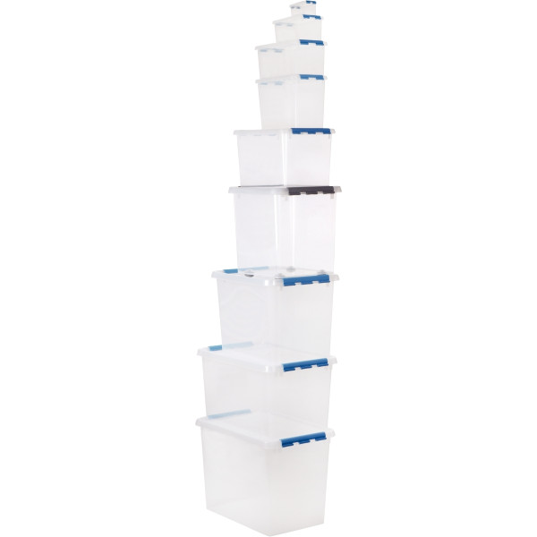 Boite de rangement QLINE 52L transparente