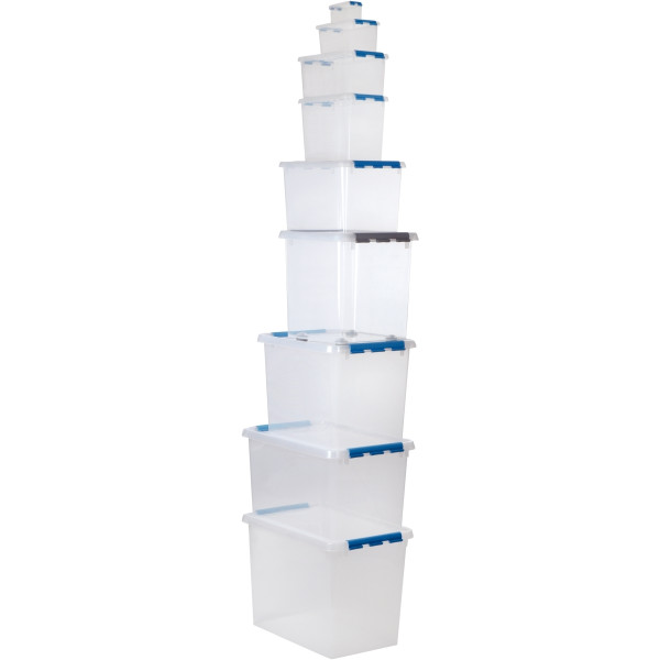 Boite de rangement QLINE 52L transparente