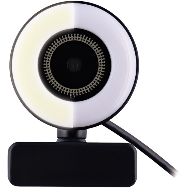 Webcam Full HD 1080 pixels avec anneau de lumière led TNB