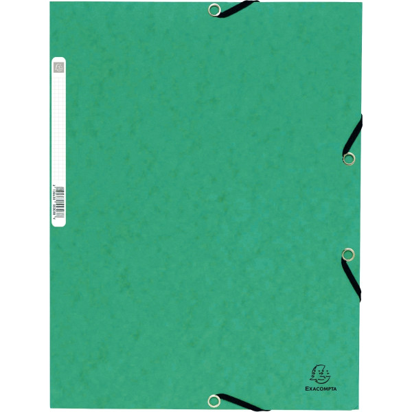 Chemise 3 rabats à élastiques en carte lustrée 355g, vert