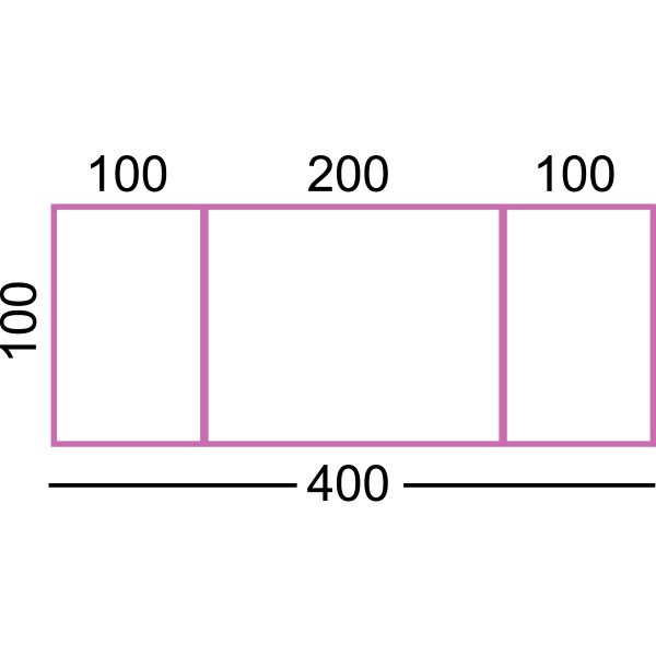 Tableau blanc triptyque émaillé 100x400cm