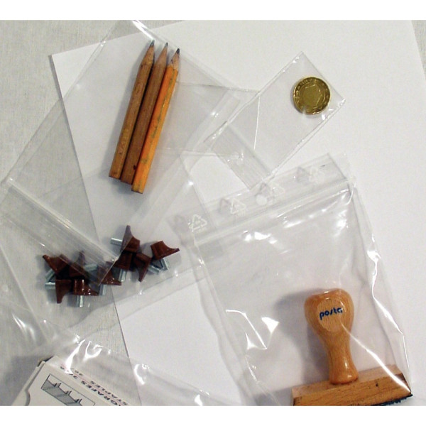 Carton de 1000 sachets ZIP 220x160mm transparent