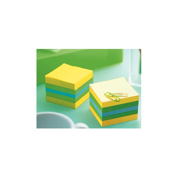 Mini cube post-it de 400 feuilles notes repositionnables, 51 x 51 mm, couleurs assorties