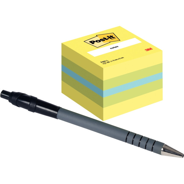 Mini cube post-it de 400 feuilles notes repositionnables, 51 x 51 mm, couleurs assorties