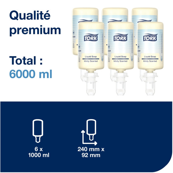 Carton de 6 recharges de 1L savon liquide S4