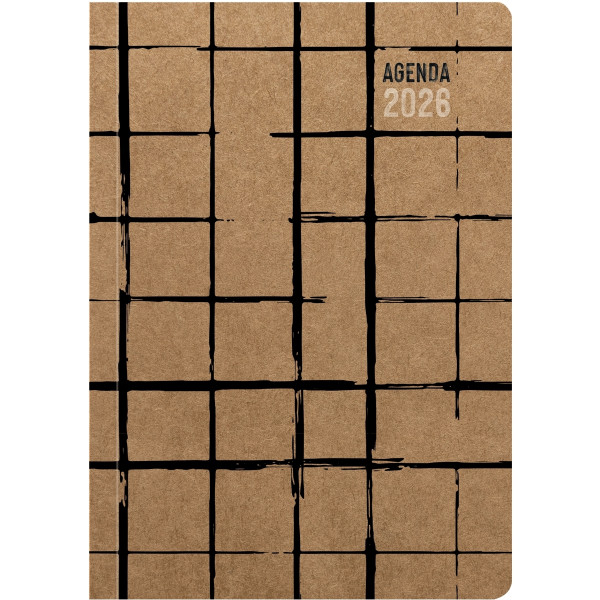 Agenda semainier Kraft 17x24cm courbes