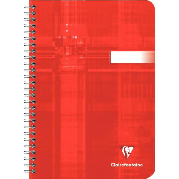 Cahier à reliure intégrale 100 pages CLAIREFONTAINE, format A5, quadrillé 5x5, papier 90g