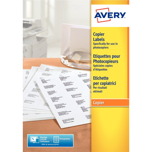 Boîte de 1 600 étiquettes copieur 105x35mm