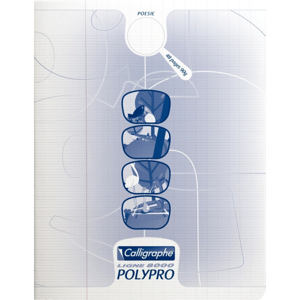 Cahier de poésie 48 pages, couverture en polypropylène, format 17x22 cm