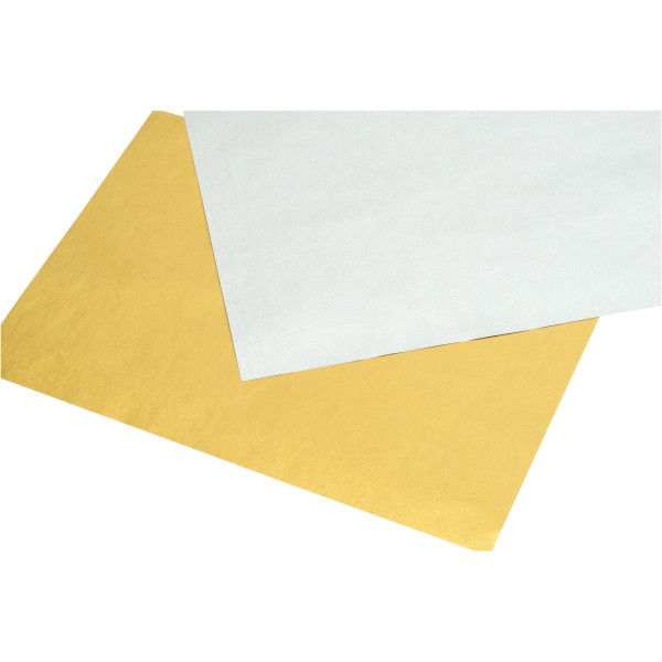 Paquet de 10 feuilles affiche couleur métallisée 75 g format 60x80cm couleur argent