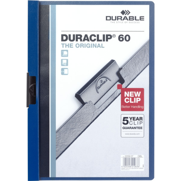 Paquet de 5 chemises DURACLIP 6mm bleu foncé
