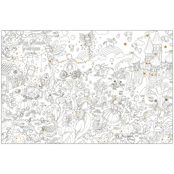 Coloriage géant les fées