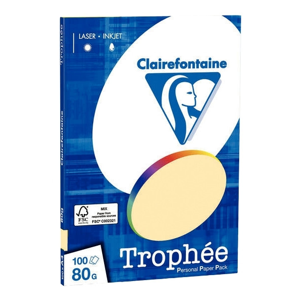 Pochette de 100 feuilles format A4 80g chamois CLAIREFONTAINE
